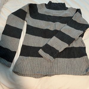 Striped turtleneck sweater